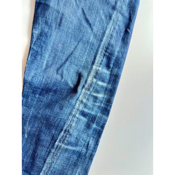 DSQUARED2 Sexy Twist Blue Mid Rise Twisted Seam Skinny Jeans, Size 44 W31 - Picture 7 of 16